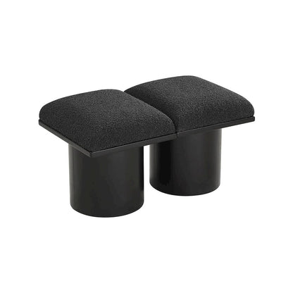Pavilion Black Boucle Fabric Bench