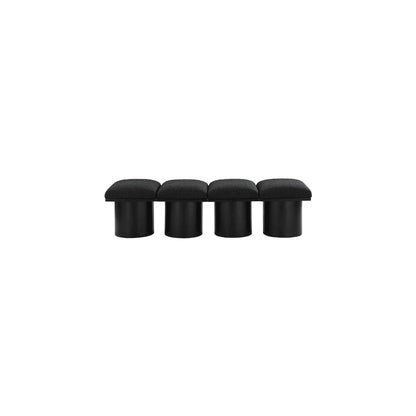 Pavilion Black Boucle Fabric Bench
