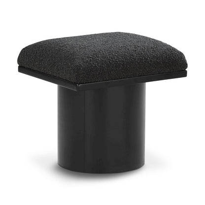 Pavilion Black Boucle Fabric Bench/Stool