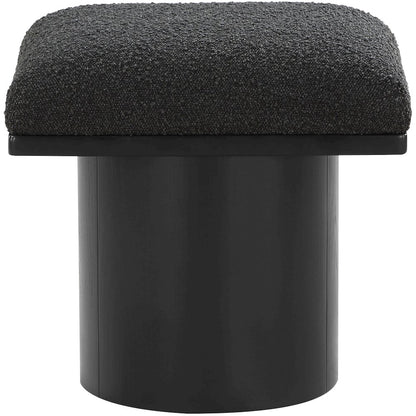 Pavilion Black Boucle Fabric Bench/Stool
