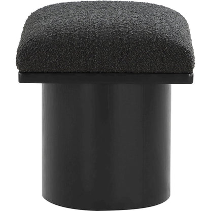 Pavilion Black Boucle Fabric Bench/Stool