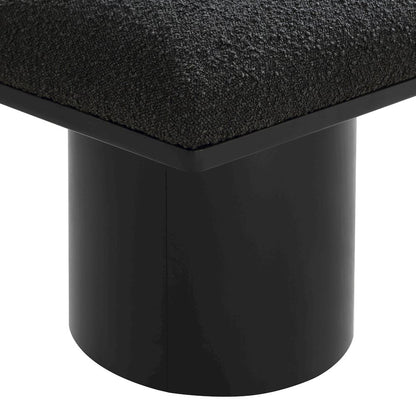 Pavilion Black Boucle Fabric Bench/Stool