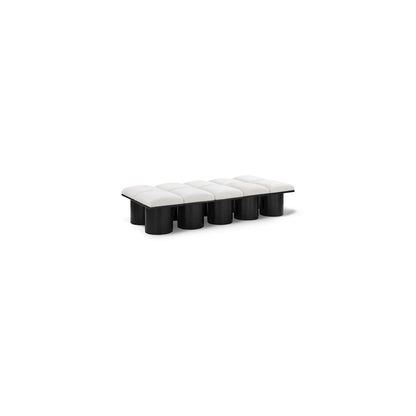 Pavilion Cream Boucle Fabric Bench