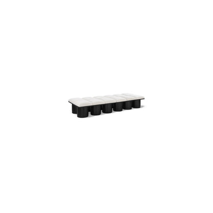 Pavilion Cream Boucle Fabric Bench