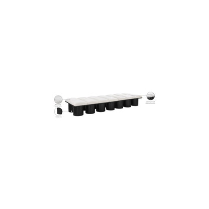 Pavilion Cream Boucle Fabric Bench