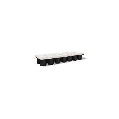 Pavilion Cream Boucle Fabric Bench
