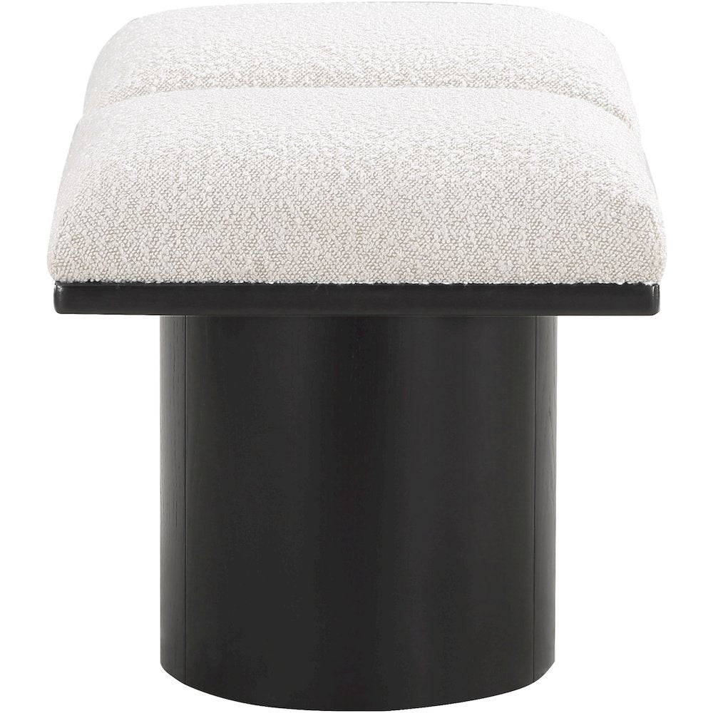 Pavilion Cream Boucle Fabric Bench