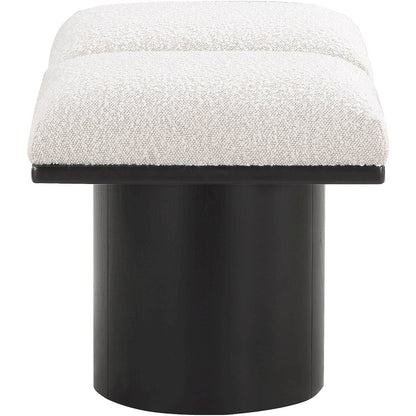 Pavilion Cream Boucle Fabric Bench