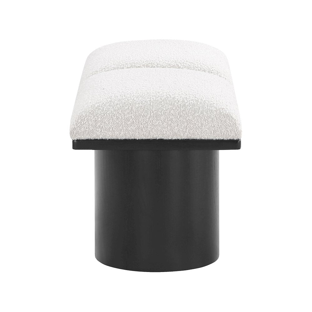 Pavilion Cream Boucle Fabric Bench