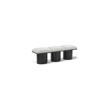 Pavilion Cream Boucle Fabric Bench