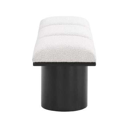 Pavilion Cream Boucle Fabric Bench