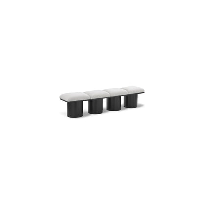 Pavilion Cream Boucle Fabric Bench