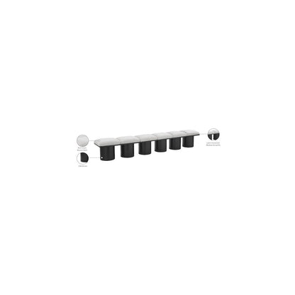 Pavilion Cream Boucle Fabric Bench