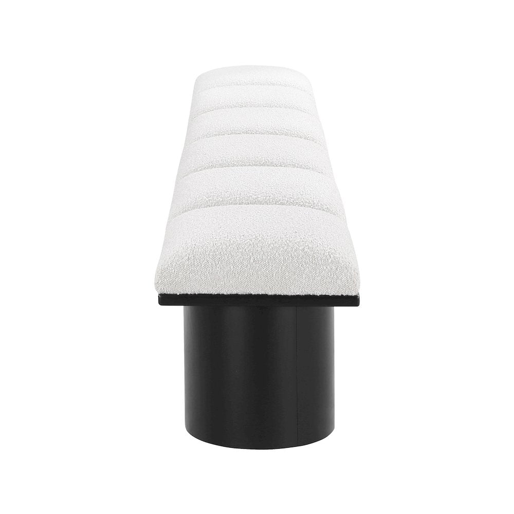 Pavilion Cream Boucle Fabric Bench