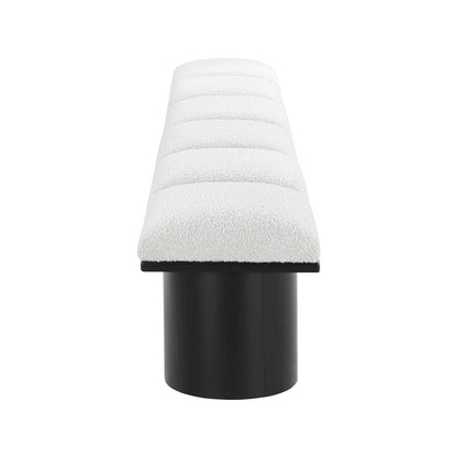 Pavilion Cream Boucle Fabric Bench