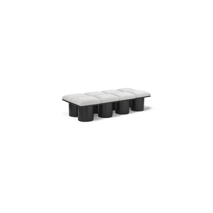 Pavilion Cream Boucle Fabric Bench