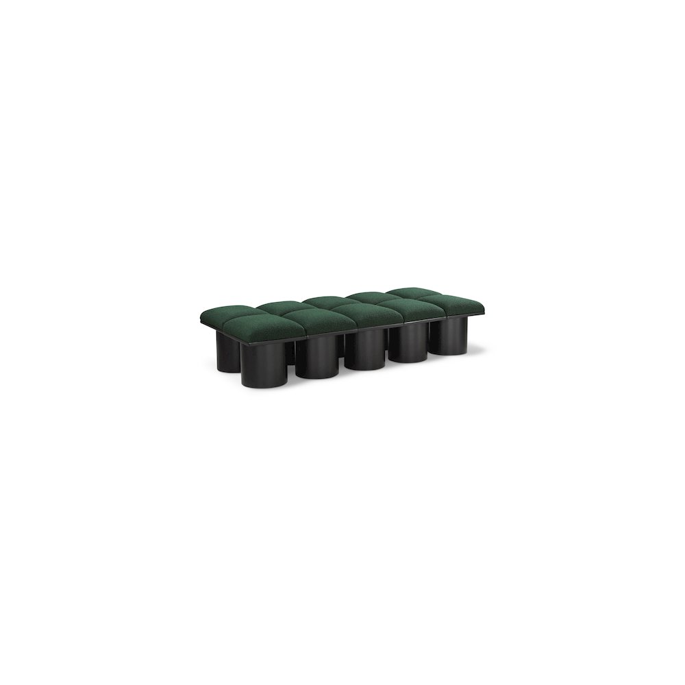 Pavilion Green Boucle Fabric Bench