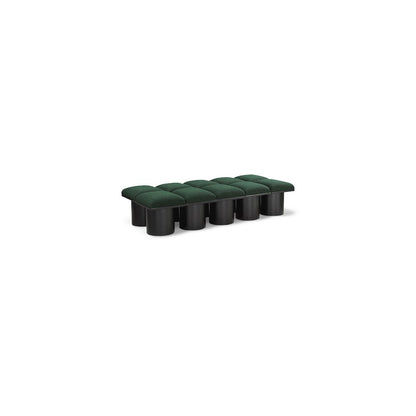 Pavilion Green Boucle Fabric Bench