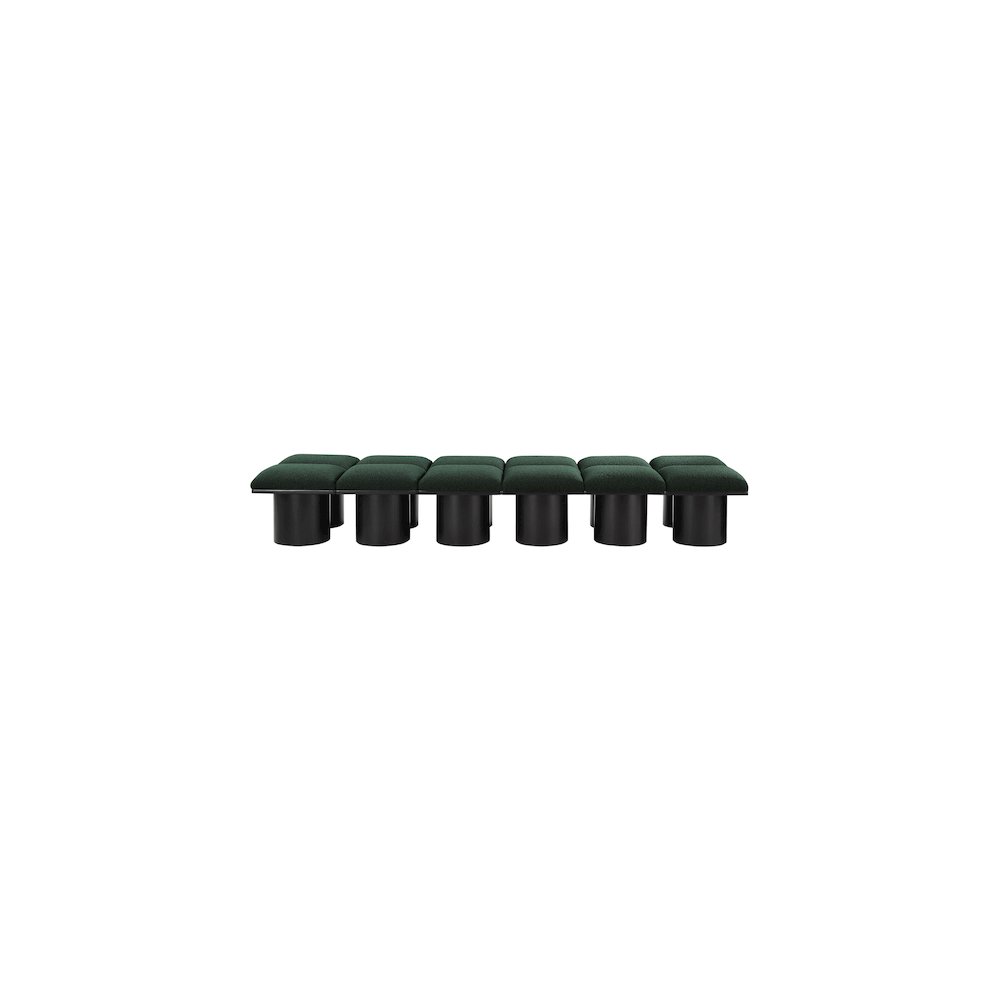 Pavilion Green Boucle Fabric Bench