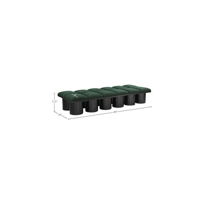 Pavilion Green Boucle Fabric Bench