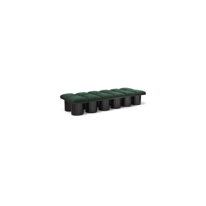 Pavilion Green Boucle Fabric Bench