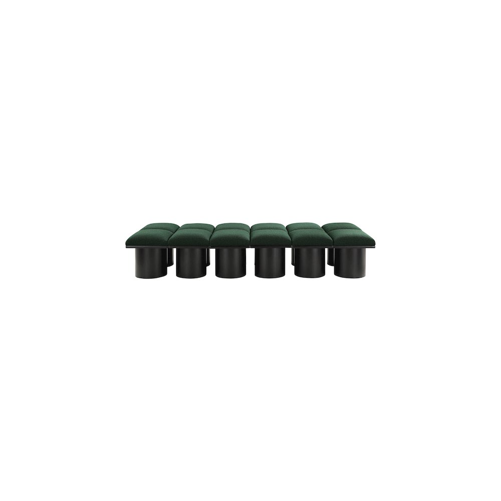 Pavilion Green Boucle Fabric Bench