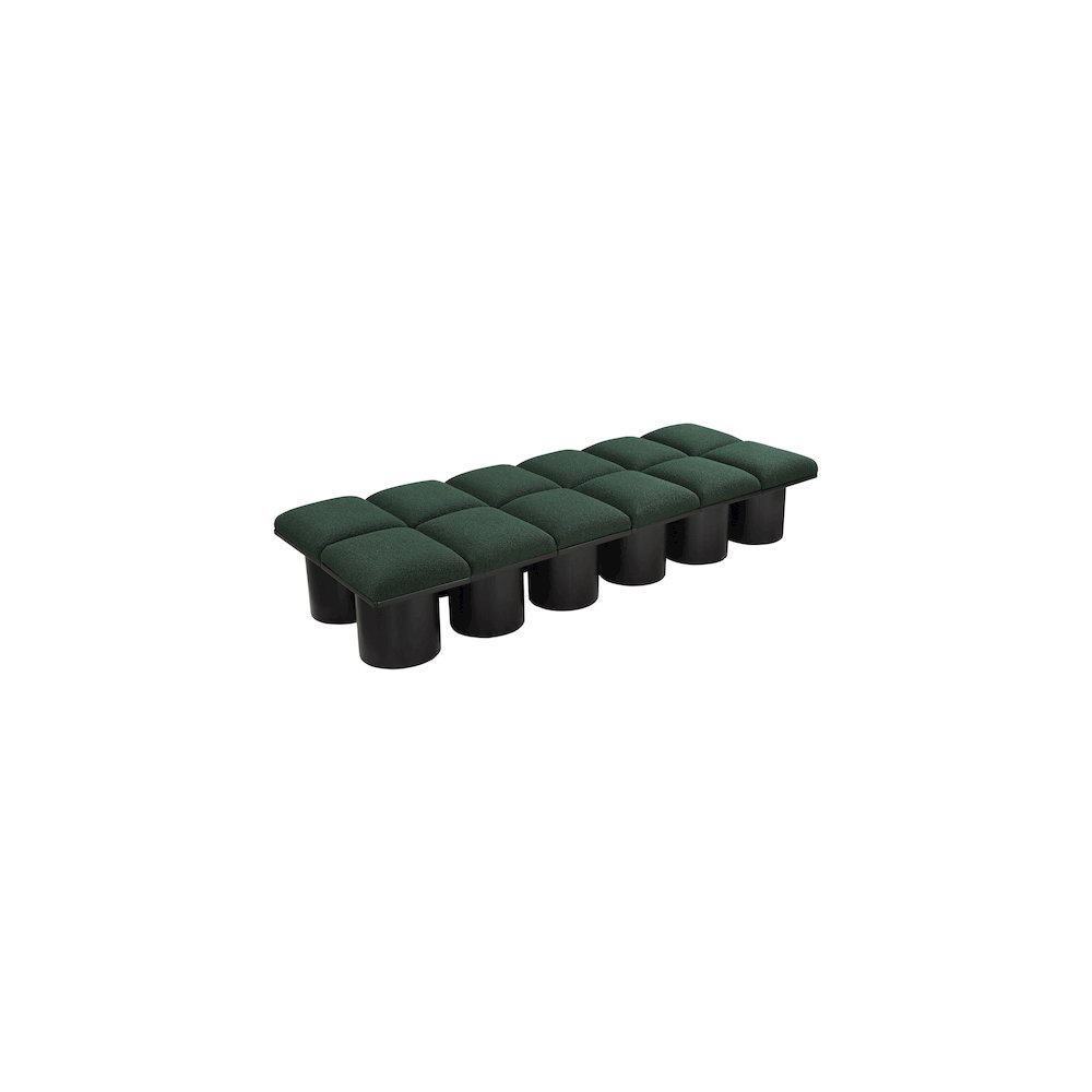Pavilion Green Boucle Fabric Bench