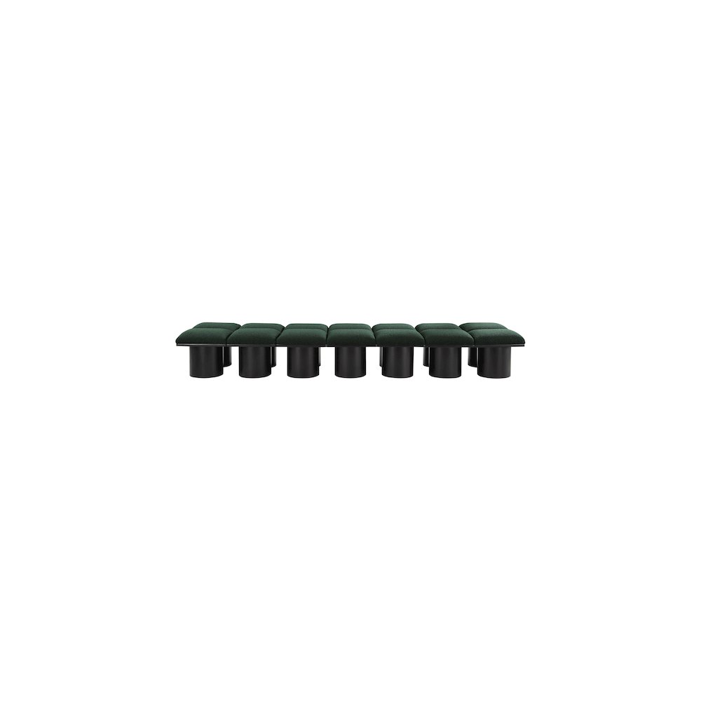 Pavilion Green Boucle Fabric Bench