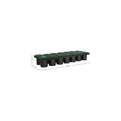 Pavilion Green Boucle Fabric Bench
