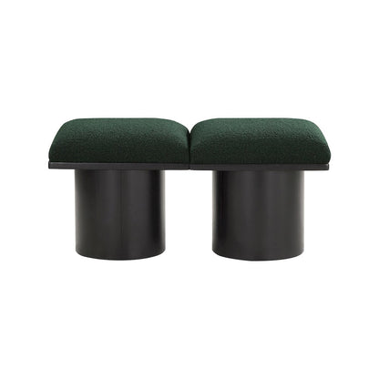 Pavilion Green Boucle Fabric Bench