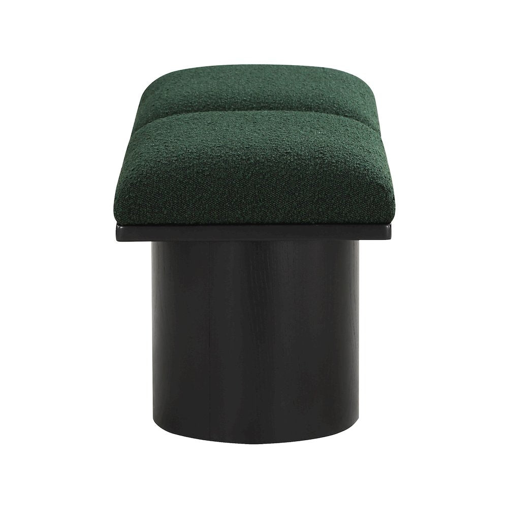Pavilion Green Boucle Fabric Bench