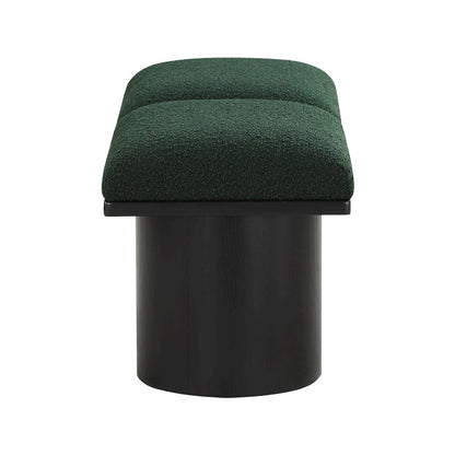Pavilion Green Boucle Fabric Bench