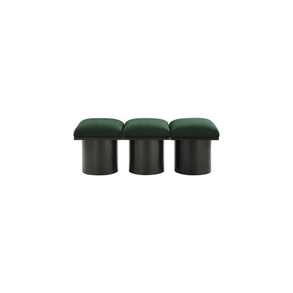 Pavilion Green Boucle Fabric Bench