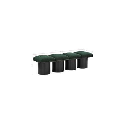 Pavilion Green Boucle Fabric Bench