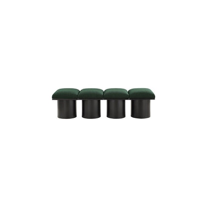 Pavilion Green Boucle Fabric Bench