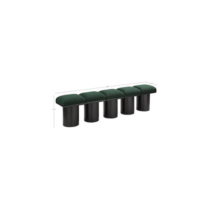 Pavilion Green Boucle Fabric Bench
