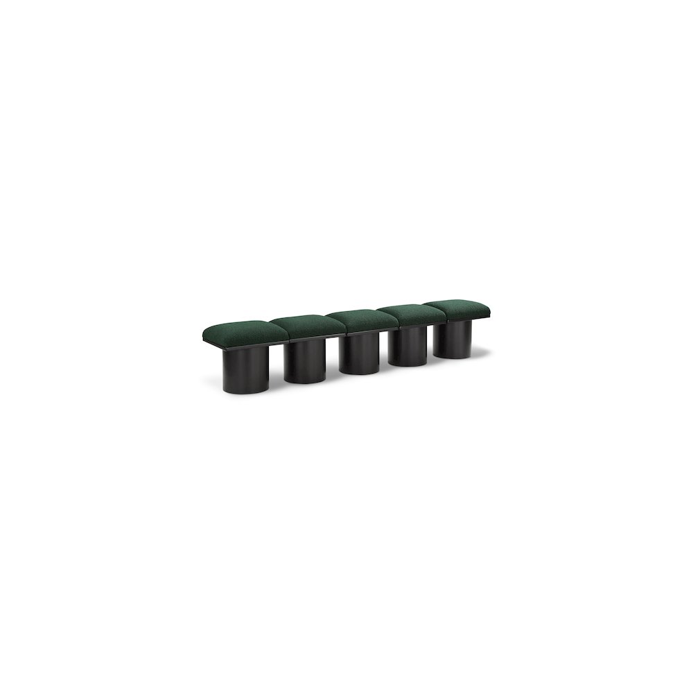 Pavilion Green Boucle Fabric Bench