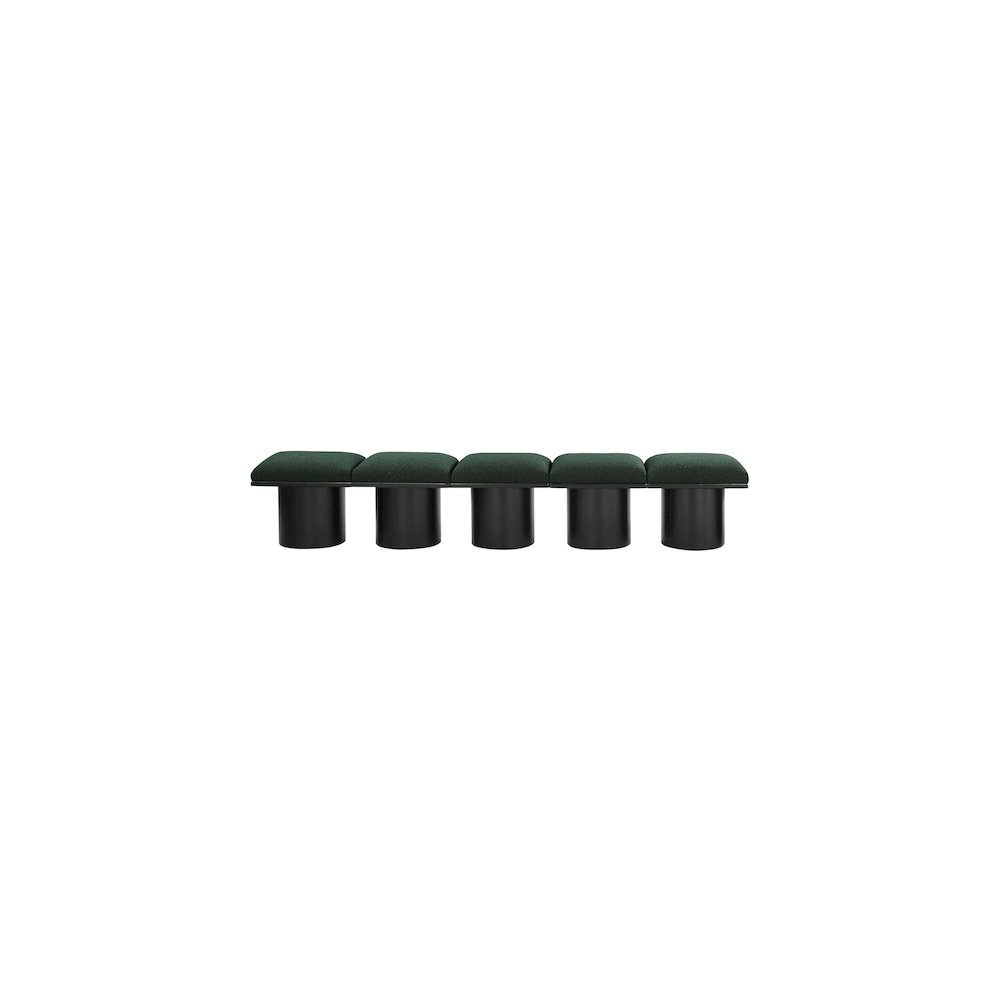 Pavilion Green Boucle Fabric Bench