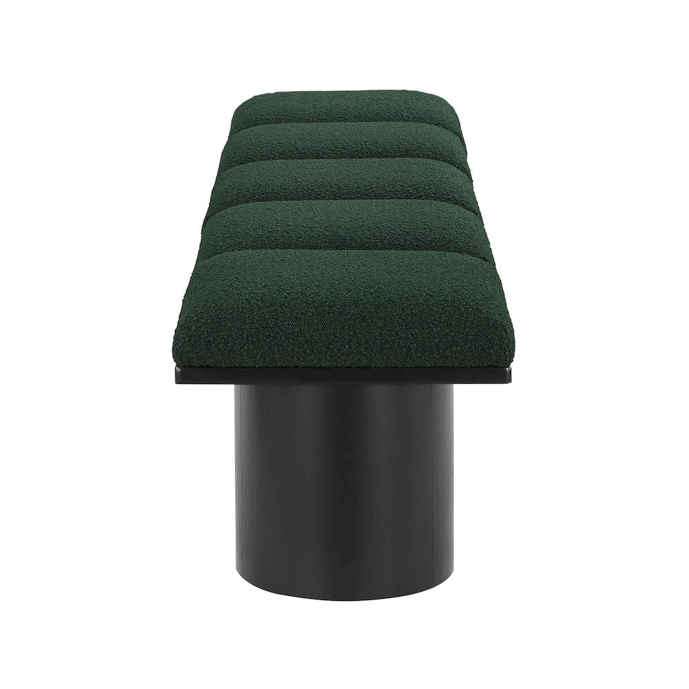 Pavilion Green Boucle Fabric Bench