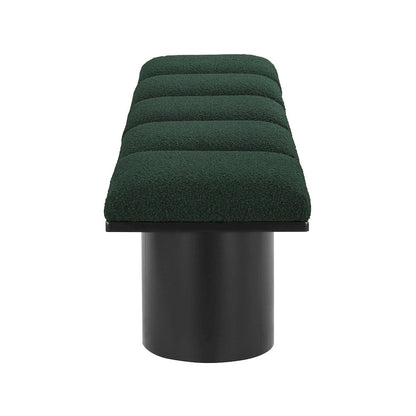 Pavilion Green Boucle Fabric Bench