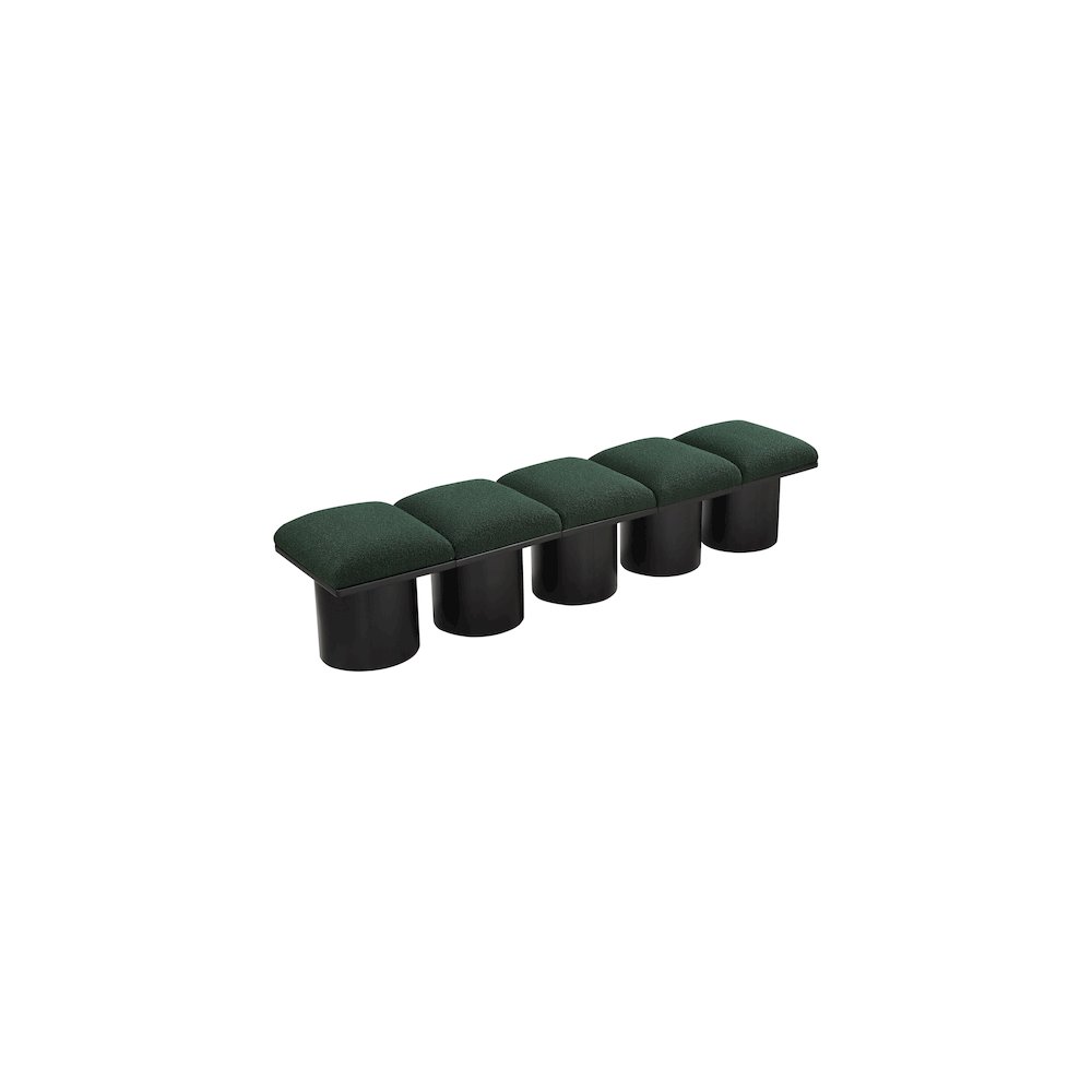 Pavilion Green Boucle Fabric Bench