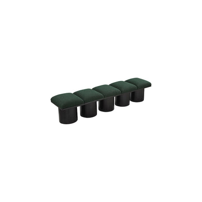 Pavilion Green Boucle Fabric Bench