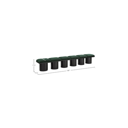 Pavilion Green Boucle Fabric Bench