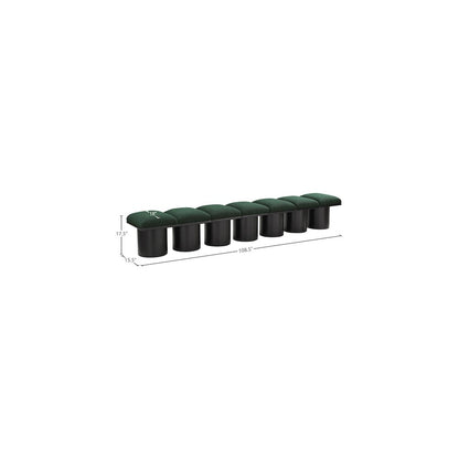Pavilion Green Boucle Fabric Bench