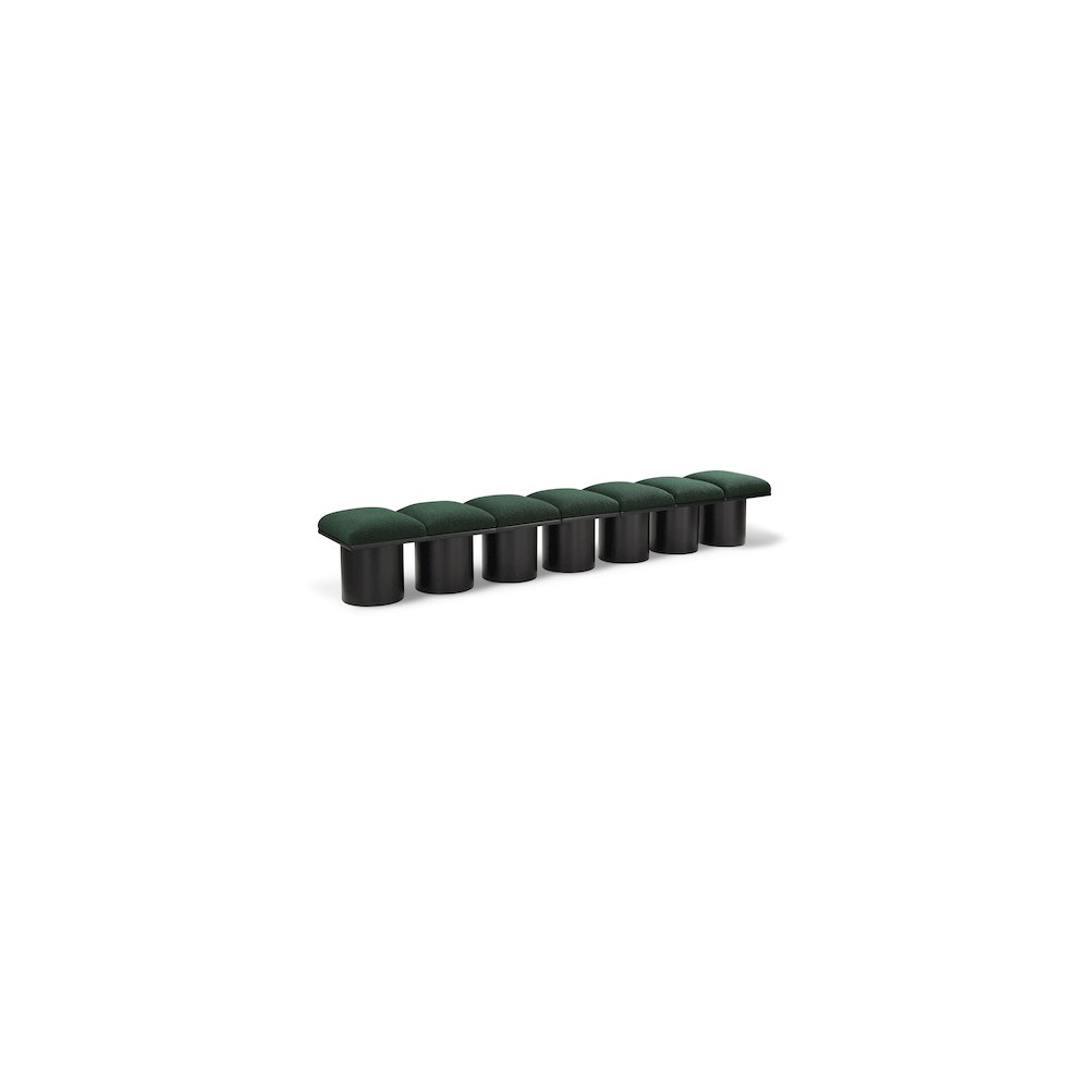 Pavilion Green Boucle Fabric Bench