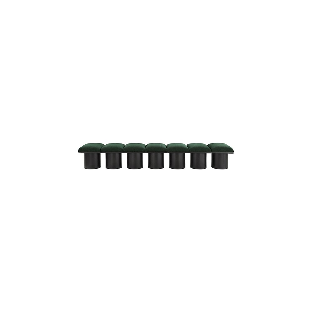 Pavilion Green Boucle Fabric Bench