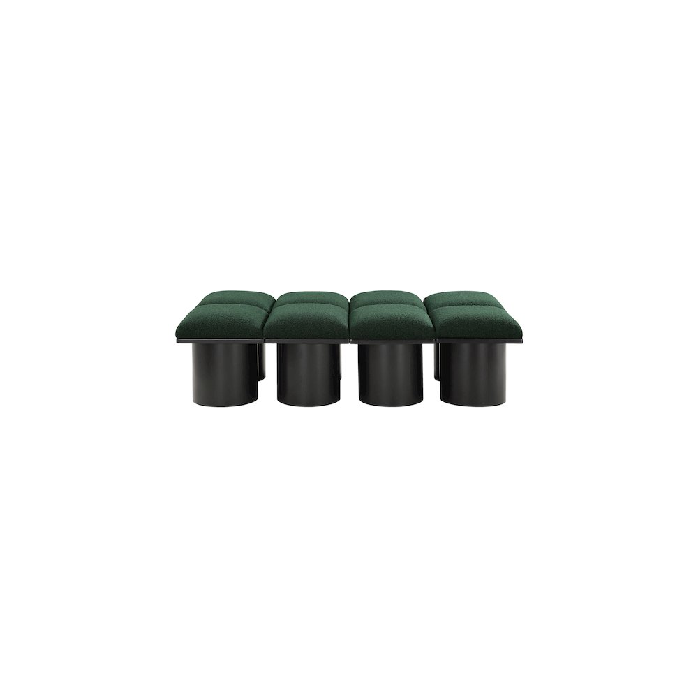 Pavilion Green Boucle Fabric Bench