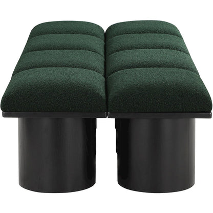 Pavilion Green Boucle Fabric Bench