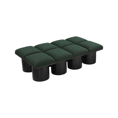 Pavilion Green Boucle Fabric Bench