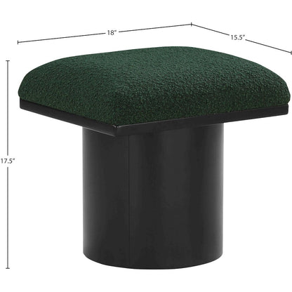 Pavilion Green Boucle Fabric Bench/Stool